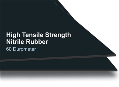 3//8 Thick x 12 Wide x 12 Long 70A High Strength Buna-N Rubber Sheet No Adhesive