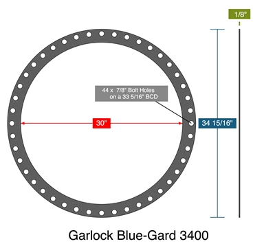 Garlock Blue-Gard 3400 - 1/8
