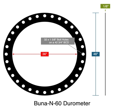 Buna-N-60 Durometer - 1/8