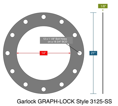 Garlock GRAPH-LOCK Style 3125-SS - 1/8