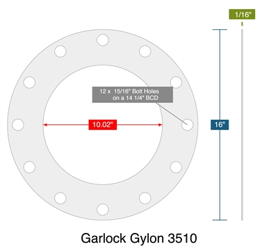 Garlock Gylon 3510 - 1/16