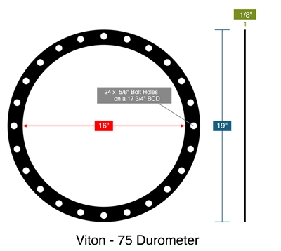 Viton - 75 Durometer - 1/8