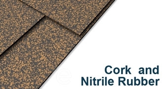 Cork & Nitrile Rubber Composition Sheet w/ PSA One Side 1/16" Thk x 8" x 12" 